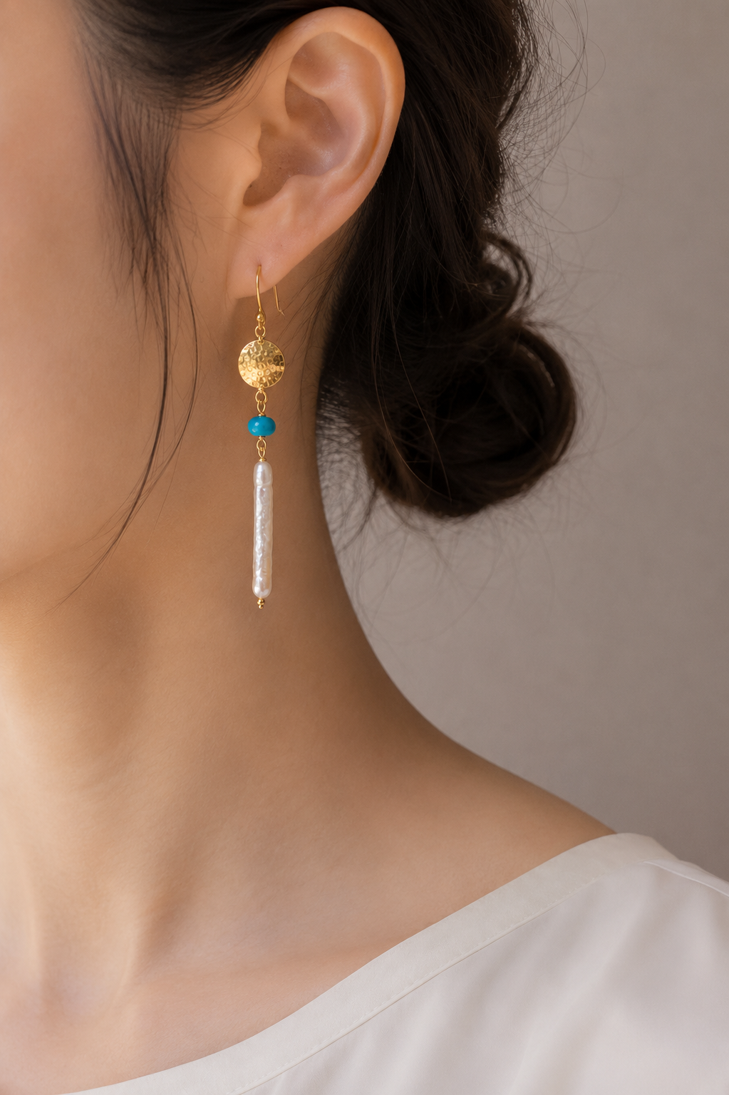 Turquoise × Pearl Pierce / ターコイズ × スティックパール