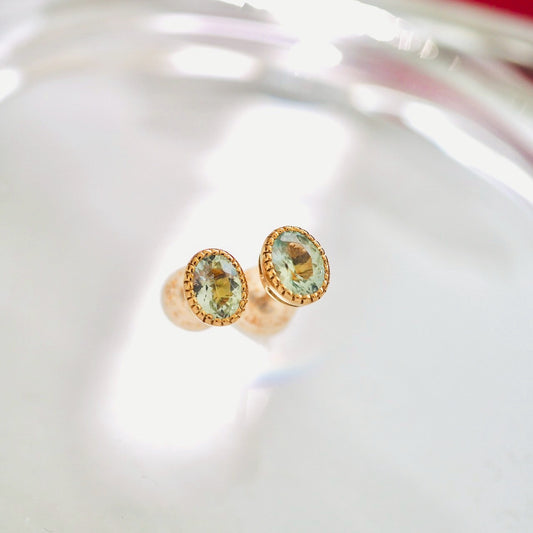 single aquamarine pierce