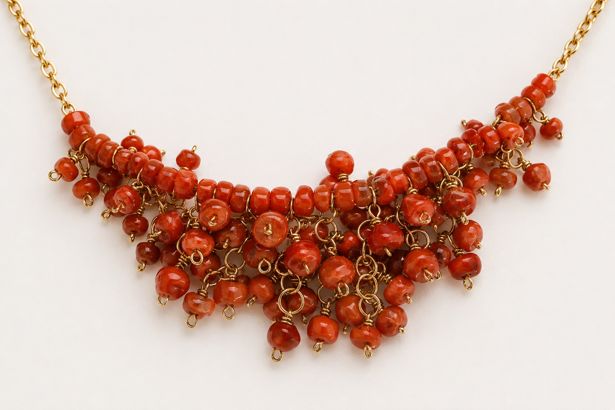 blood coral necklace