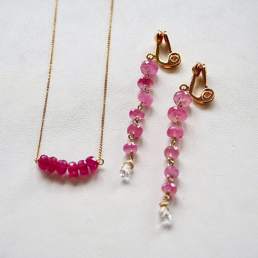 pink ruby earrings